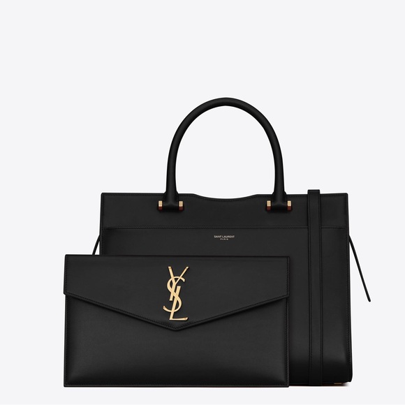 Textured Leather Saint Laurent Uptown Grained Leather Shoulder Bag